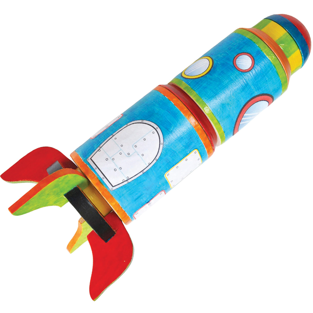 wooden space rocket
