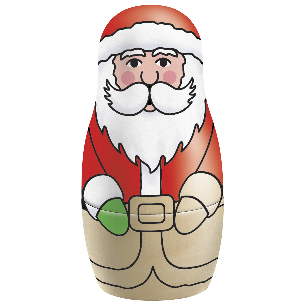 Paint Your Own Santa Nesting Dolls Craft & Educational