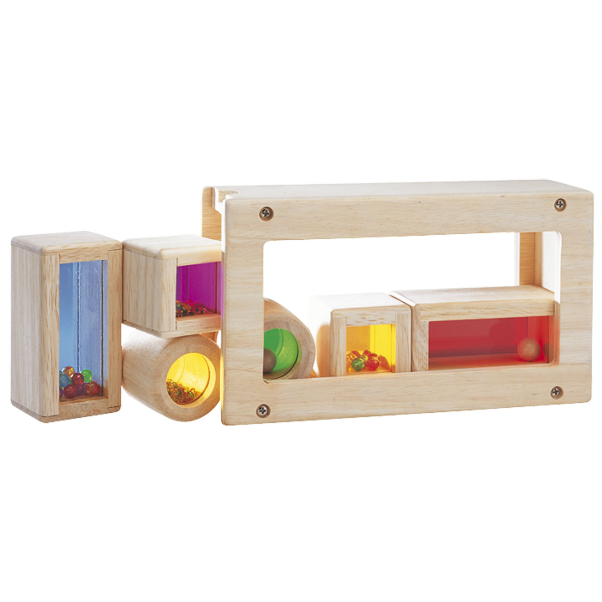 wooden rainbow sound blocks