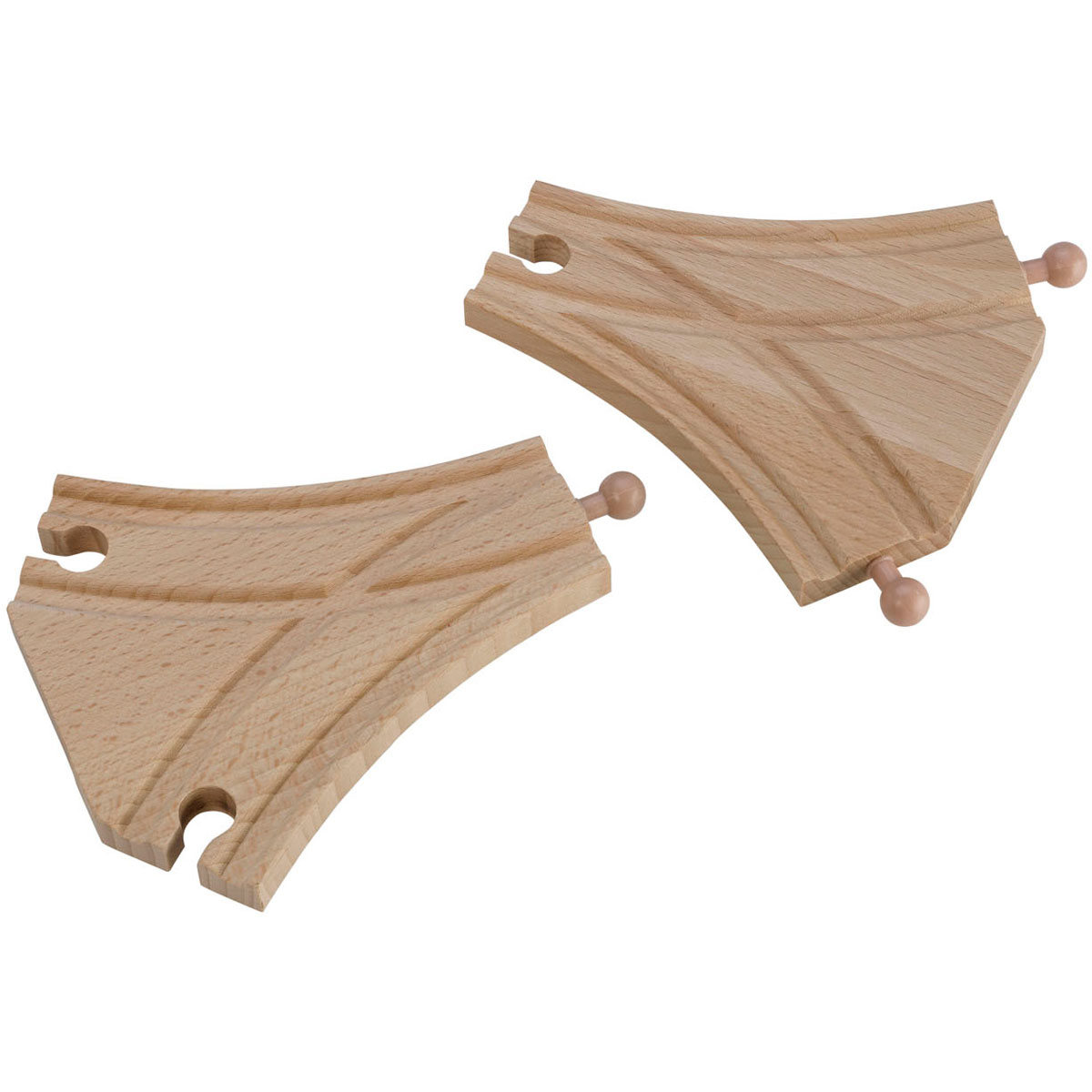 Wooden Rail Track 2 Way Curves Tidlo Clearance Sale