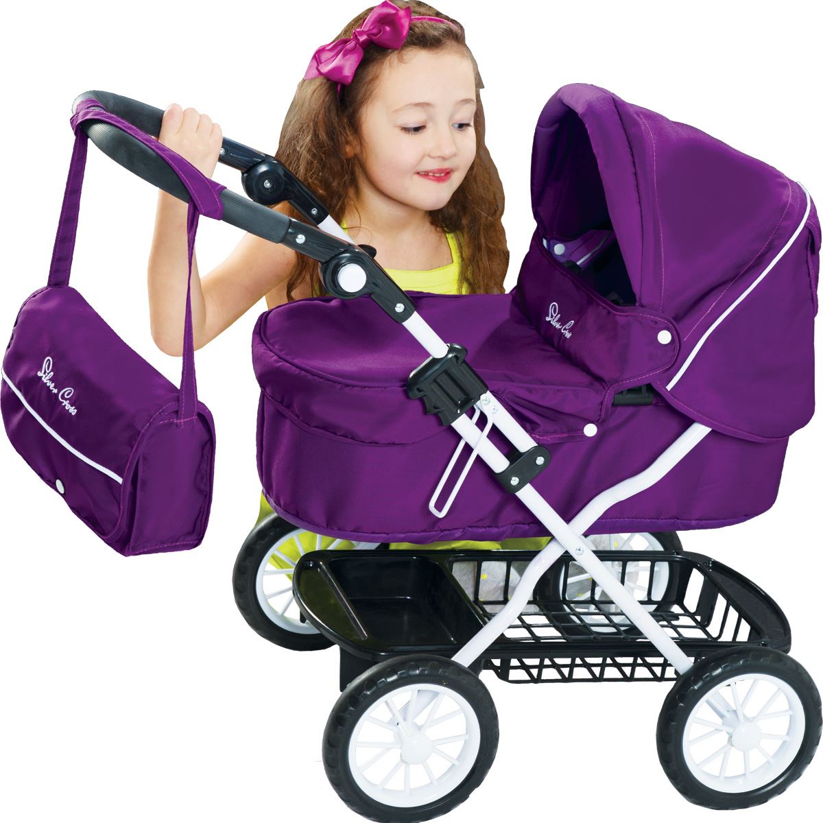 dolls pram purple