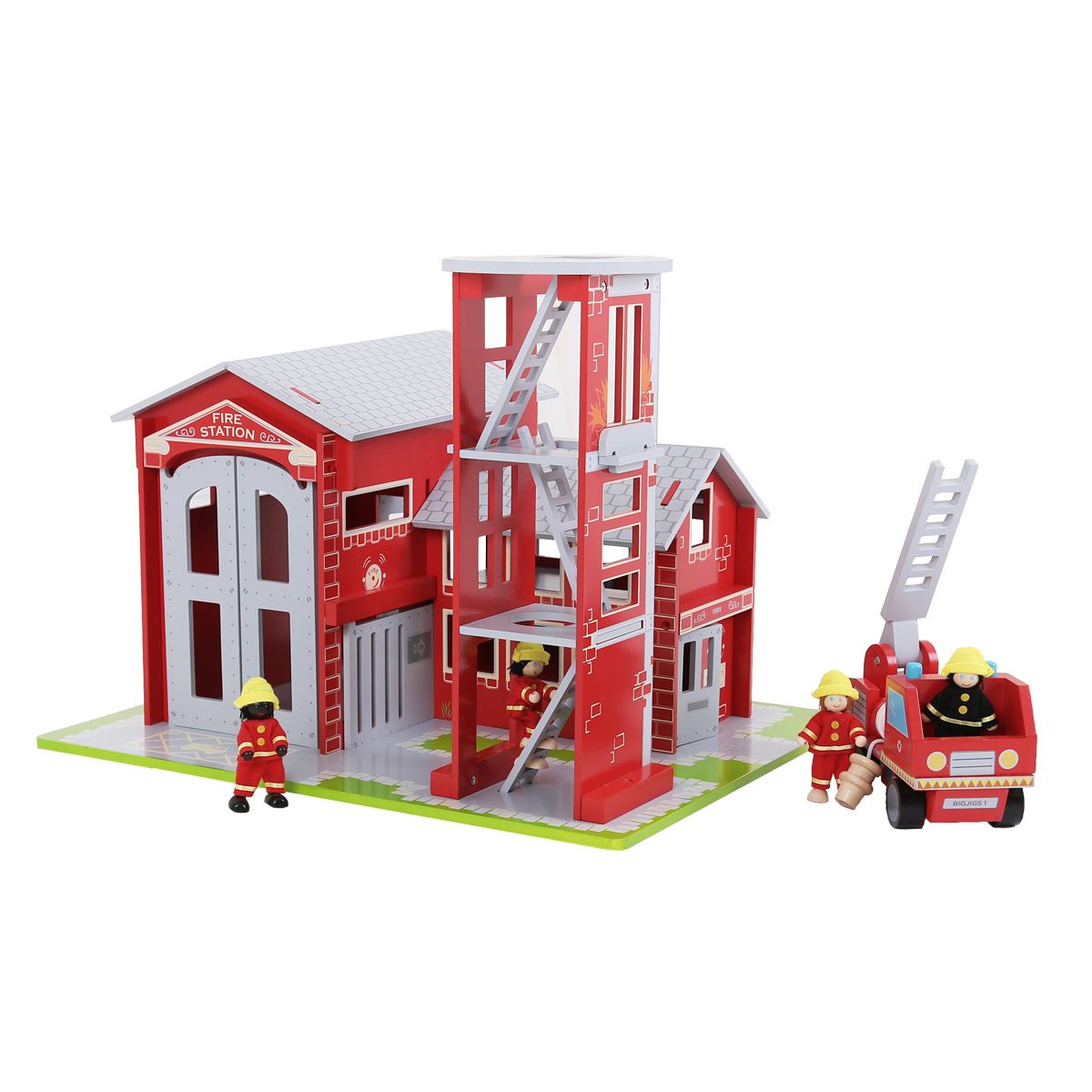 Fire Station with Tower Play Set | Bigjigs (JT127)