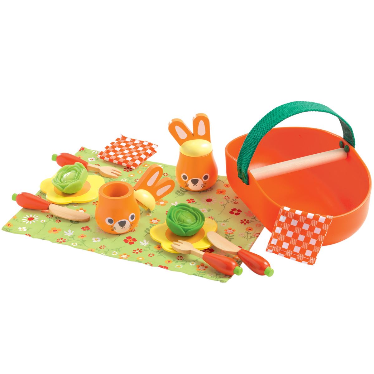 Jojo's Picnic Set Djeco Wooden Play Food Mulberry Bush