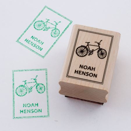 Picture of Named Rubber Stamp - Bike