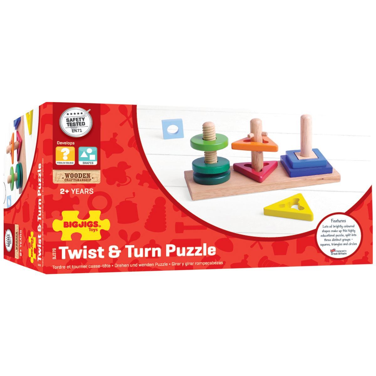 Twist & Turn Puzzle Bigjigs (BJ376) Wooden Puzzles