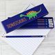 Picture of Personalised Dinosaur Box of 12 Blue HB Pencils