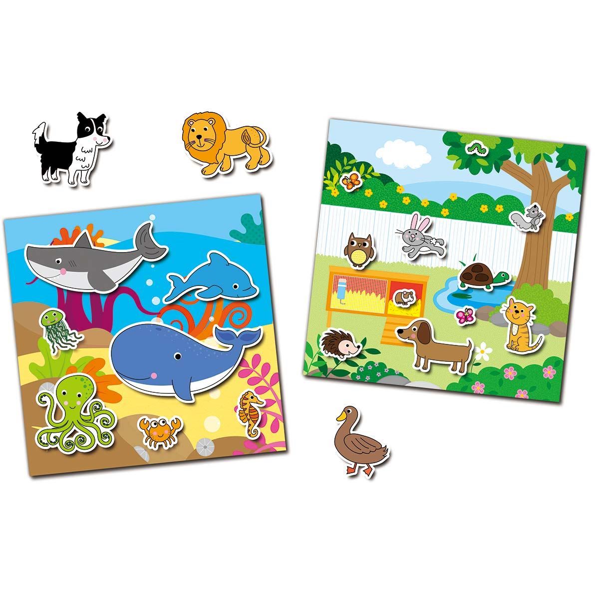 Reusable Sticker Book Animals Galt Travel Games