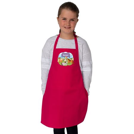 Picture of Ponies Personalised Apron - Age 7-10