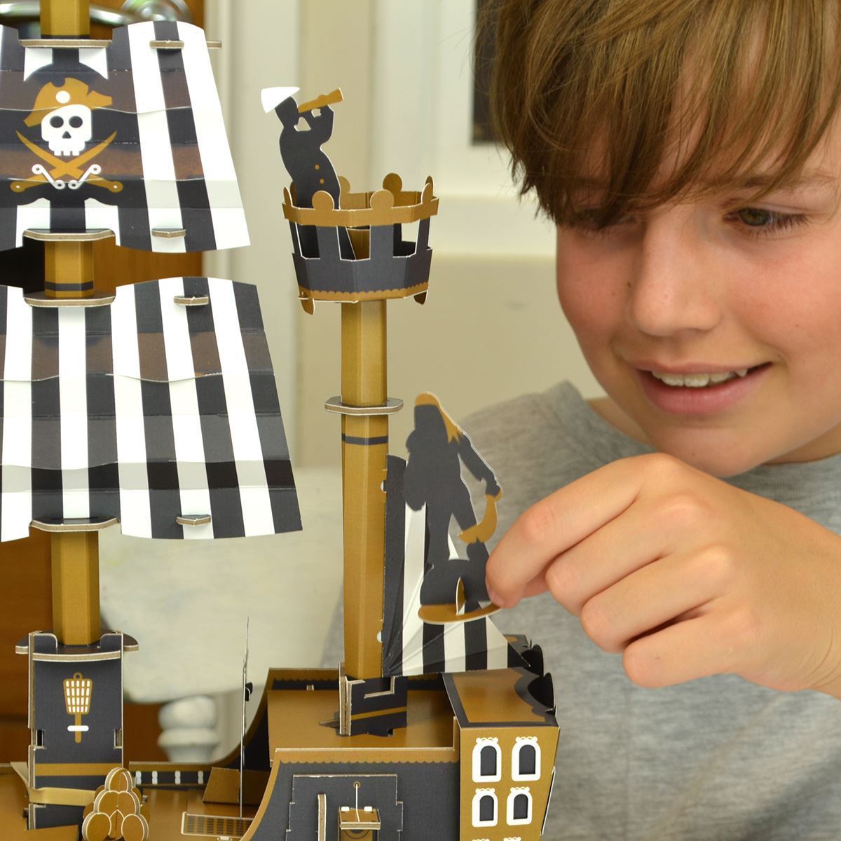 Build Your Own Pirate Ship Kit Paper Engine Make & Do