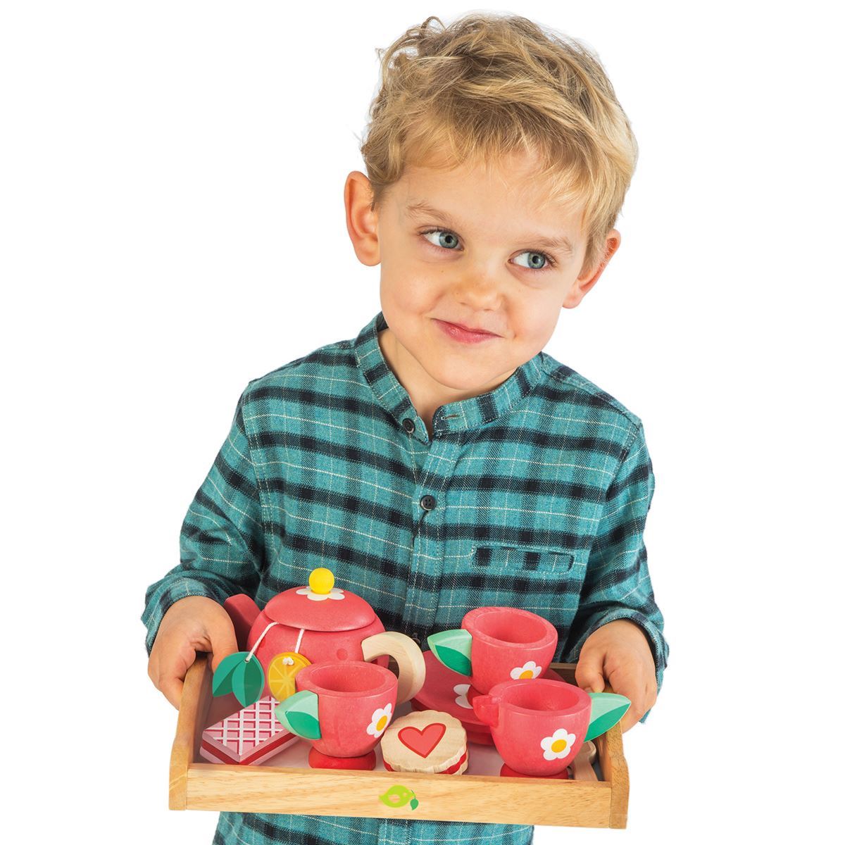 Tea Tray Set Tender Leaf Wooden Tea Set Toys